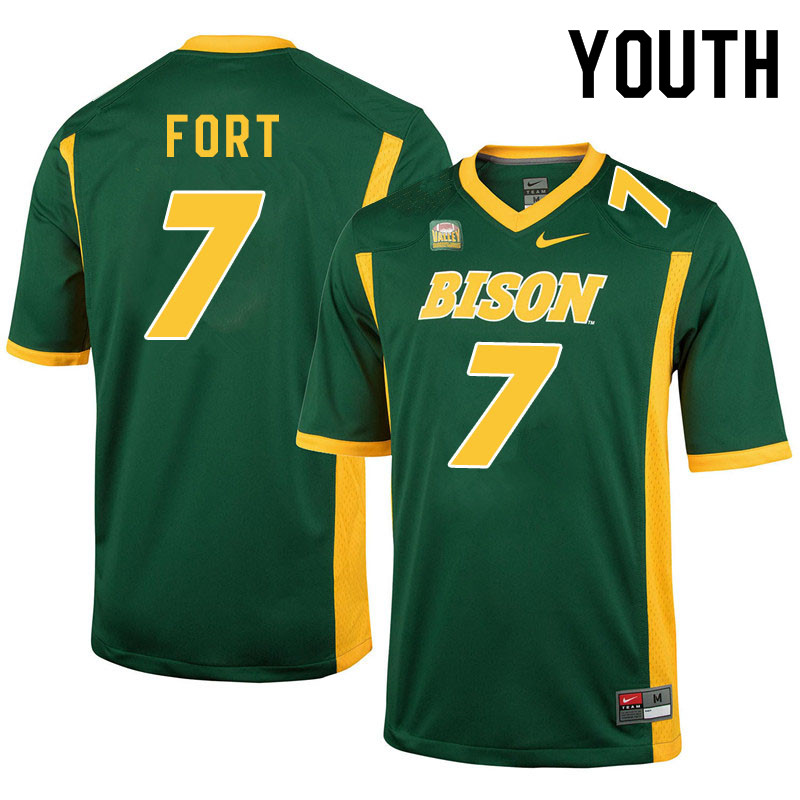 Youth #7 Tre Fort North Dakota State Bison College Football Jerseys Sale-Green